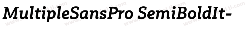 MultipleSansPro SemiBoldIt字体转换